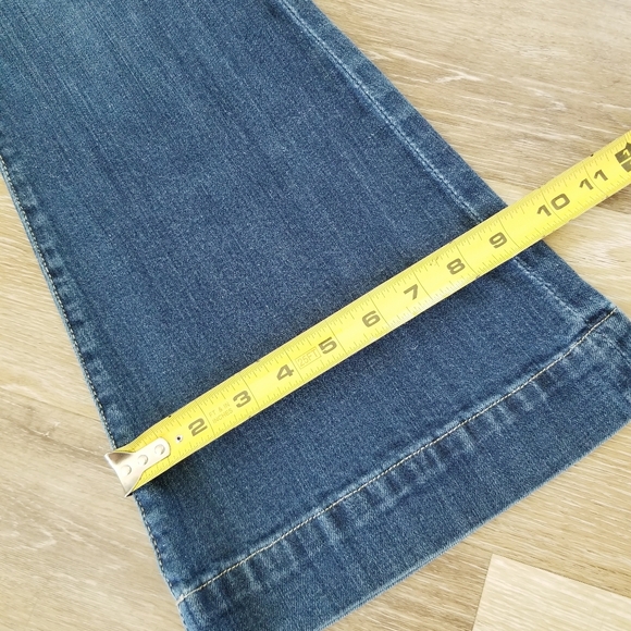 Hudson Vintage Low Rise Wide Leg Flare Women's Y2K Blue Jeans Flap Pockets sz 26 - Picture 12 of 14